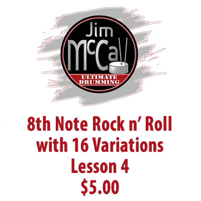8th Note Rock n’ Roll with 16 Variations Lesson 4